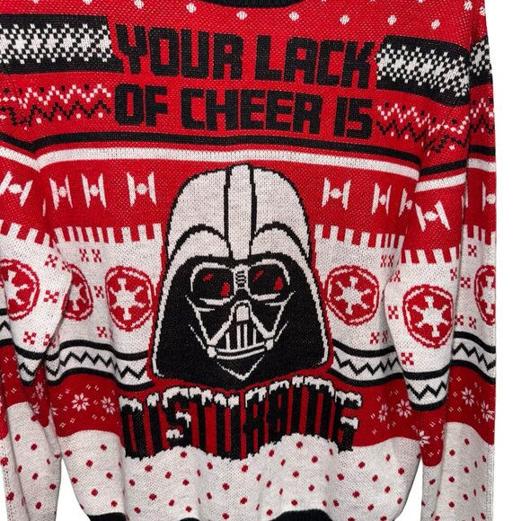 Star Wars Darth Vader Ugly Christmas Sweater Sz L - Picture 2 of 6